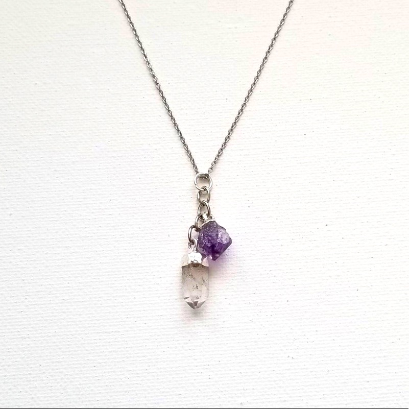 Amethyst Necklace + Ring